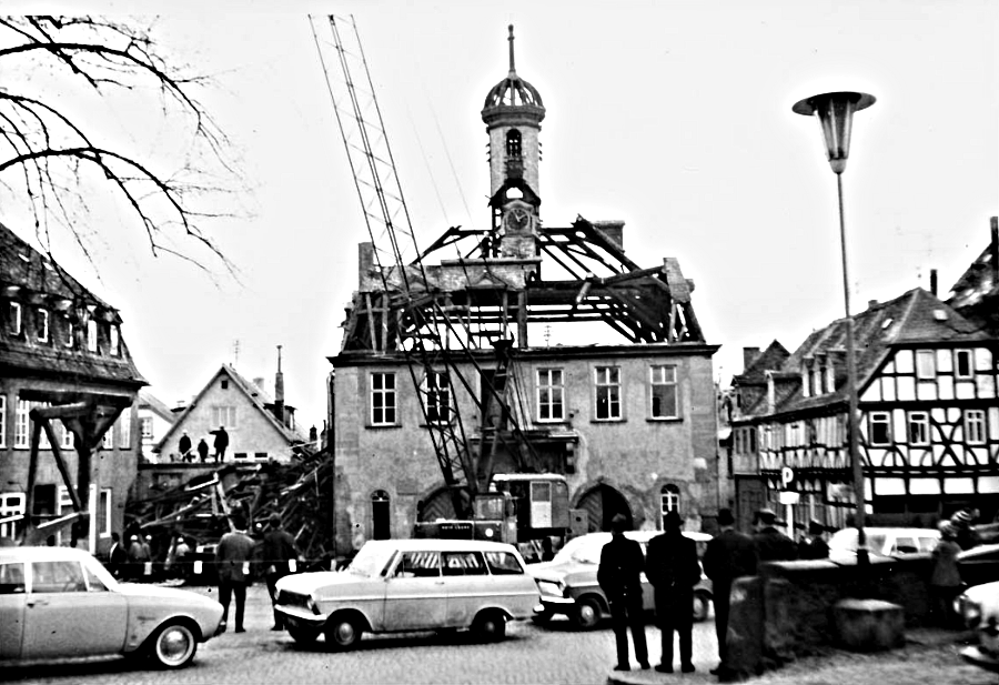 Gelnhausen Rathaus Abriss 1969
