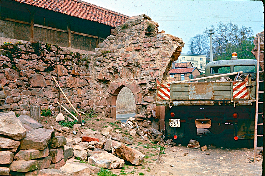 Abriss Hainerhof - LKW des Bauhofs