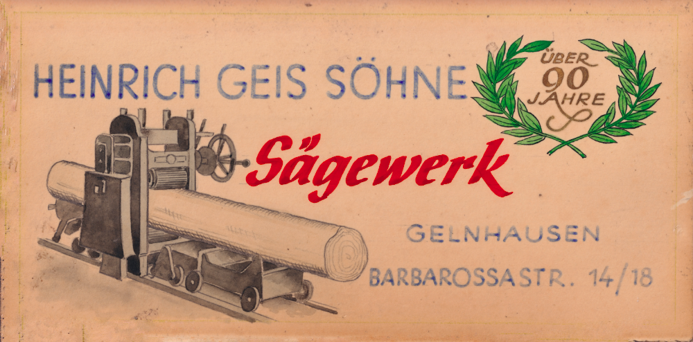 Prodomo - Werbung Sägewerk Geis 1955
