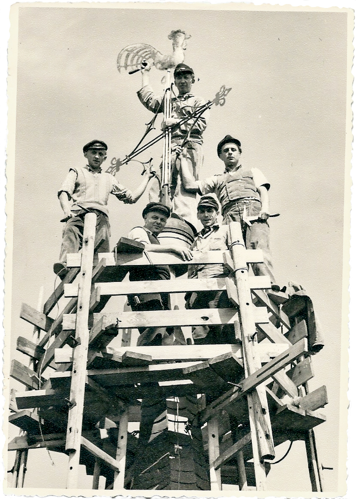 Dachdecker auf der Ostturm der Marienkirche