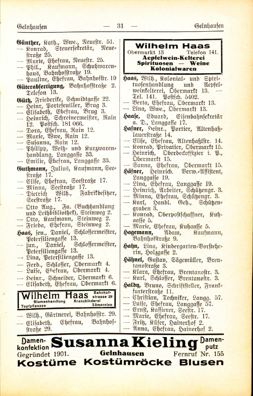 Adre&szlig;buch von 1926 Seite 31